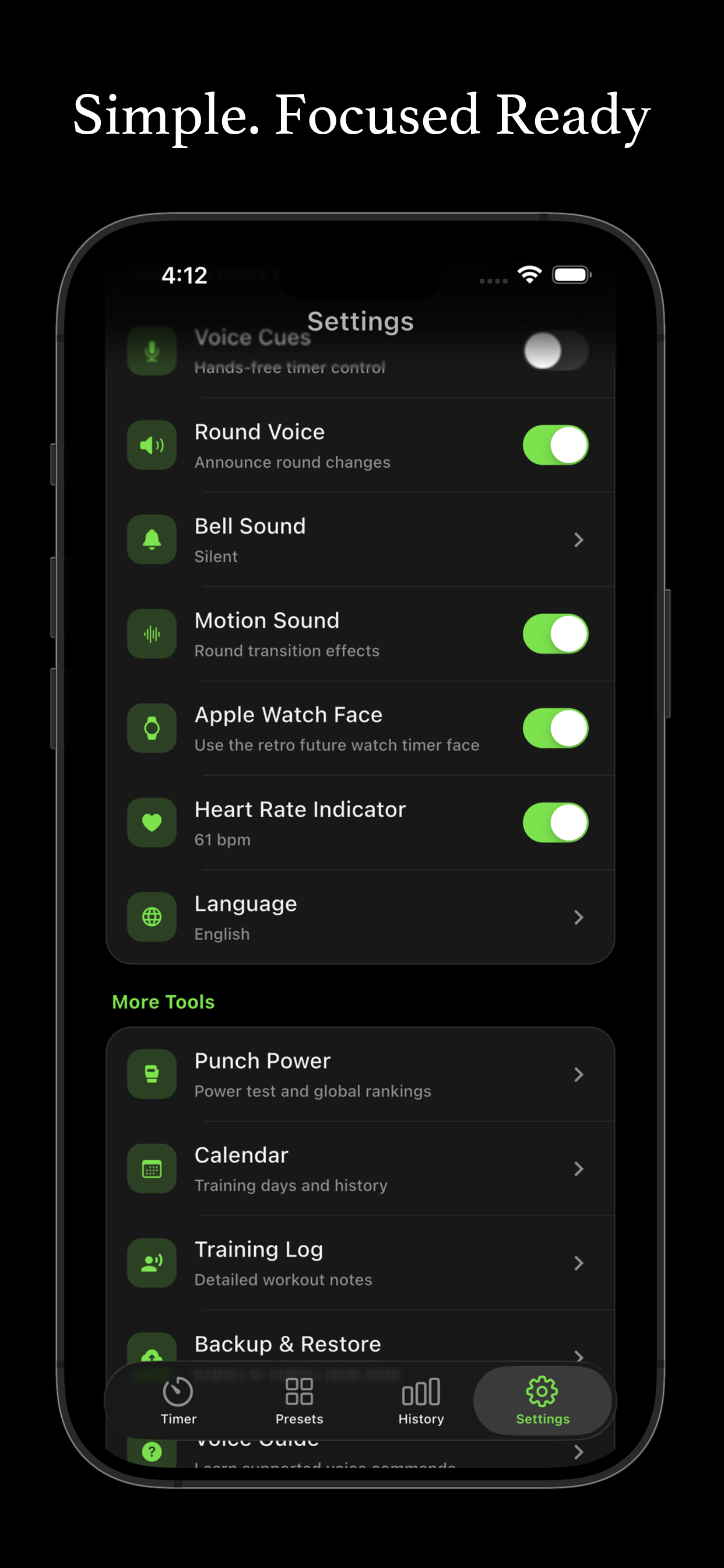 RoundFlow settings promotional screen